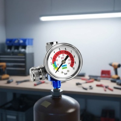 Air Compressor Regulator with Pressure Gauge for Pneumatic Tools & Spray Guns