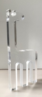 Vintage SILVIO RUSSO for  TEAM GUZZINI Lucite Giraffe Figurine Italy