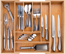 Portaposate Da Cassetto - Organizer Casetti Cucina Estensibile 46 X 34-56,5 X 6 