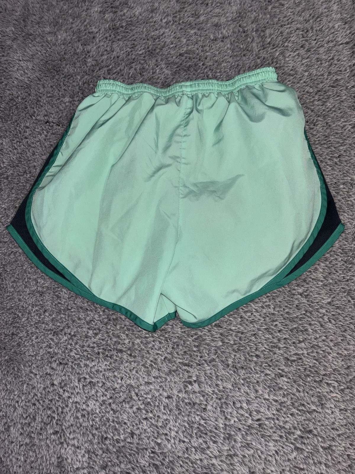 Women’s Nike Dri Fit Green Running Shorts Size Small Brief Lined Drawstring thumbnail 3