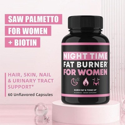 latest HOT US~2025 3X Weight Loss Night Time Fat Burner Supplement for women