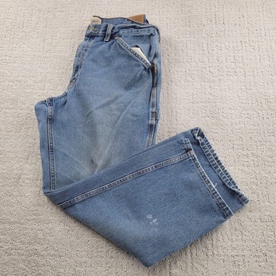 C.E. SCHMIDT WORKWEAR Jeans Mens 36x30 Blue Light Wash Relaxed Distressed
