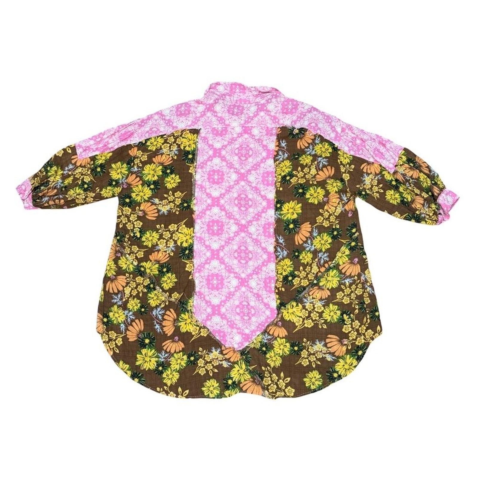 POL Patchwork Floral Button-Down Shirt – Women’s … - image 10