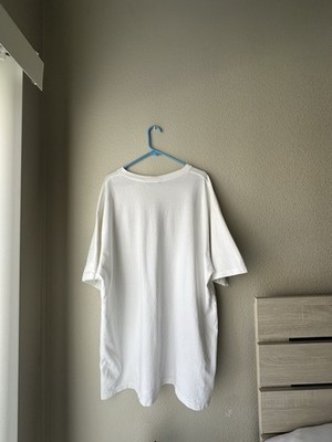 Balenciaga White Logo Cotton Jersey Crew Neck Men's T-Shirt Size L