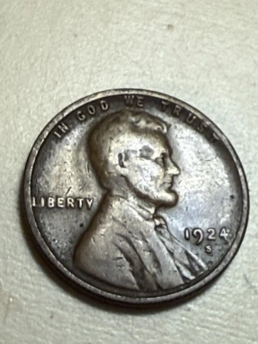 1924-S  Lincoln Wheat Cent - Very Good San Francisco Mint Coin
