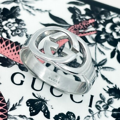 Silver Ring Gucci Ring Chart Gucci Gucci Cut Out Double G Ring US