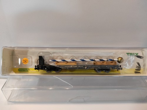 Minitrix 25340 Plattformwagen, Gattung SSml, 4-achsig, mit Maibaum | Condition: Gebraucht