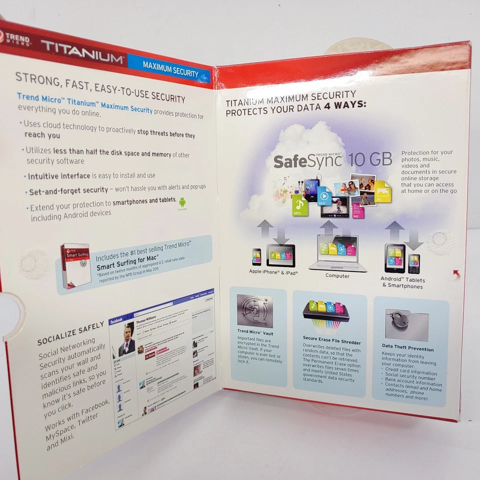 Trend Micro Titanium Maximum Security 2012 Software Program New 1 PC/1 Year - Image 3 of 4