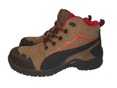 Puma Krypton Mid Top Steel Toe Work Boots/Sneakers Women's Size 10 Brown