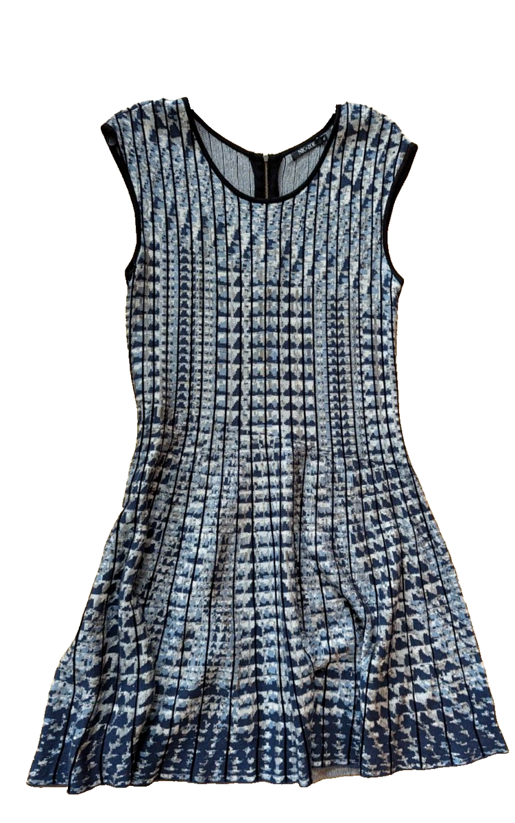Nic + Zoe Women's sleeveless geometric fit and flare knit dress Petite  Large | eBay