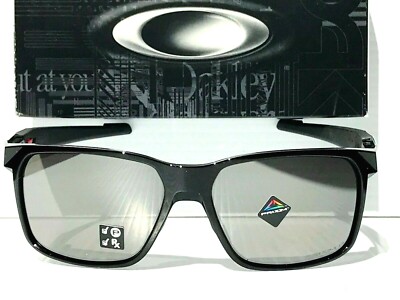 NEW Oakley PORTAL X Shiny Black POLARIZED PRIZM Black Lens
