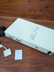 SONY PS2 PlayStation 2 SCPH-55000 GT White Console NTSC-J Japan W/ Memory Card