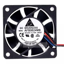 Delta AFB0624MB 6015 DC24V 0.10A 3-Wire Mute Cooling Fan