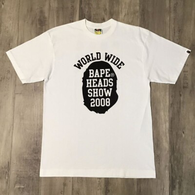 BAPE HEADS SHOW 2008 T-shirt a bathing ape Kanye Pharrell White