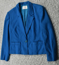 Pendleton Vintage 100 Virgin Wool Blazer Jacket Women s Size 8 Blue USA Made