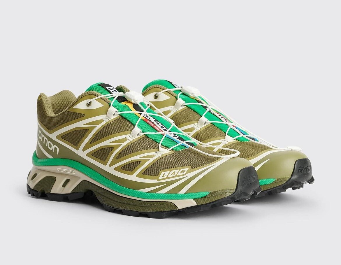 靴 SALOMON XT-6 EXPANSE LTR 28.5 Salomon XT-6 Expanse Leather Peat Deep Lichen Green