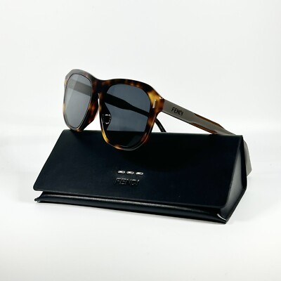 New Fendi 60mm Square Sunglasses Tortoise