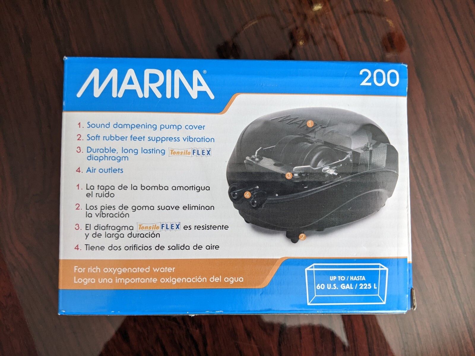 Marina Air Pump For Aquarium Model 200 Air Pump Aquariums up to 60