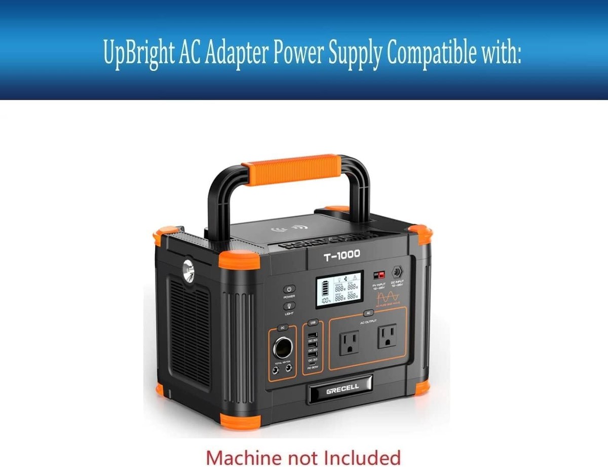 AC/DC Adapter For GRECELL T-1000 1000W Portable Power Station