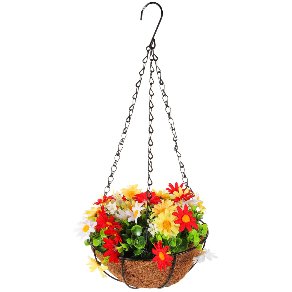 YARNOW 2-teiliges Wand-Blumenkörbchen-Set Aus Seegras – Halbrund & Wasserdicht, Perfekt Für Balkon & Landhaus-Deko