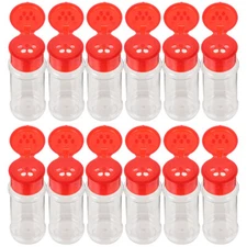 12 PCS Castor Seasoning Jar Plastic Travel Spice Bottles