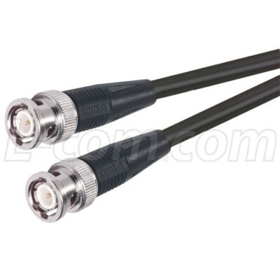 L-Com (CC58C-1.5) 1.5Ft. 50Ohm BNC Gold Plated Male/Male Coaxial Cable - Qty 3