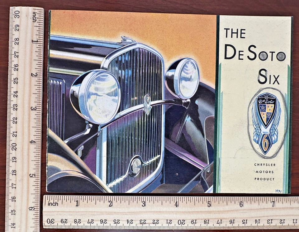 Folleto de venta Chrysler Desoto 1931 seis colores, 5 modelos FP108 Foto 2 de 4