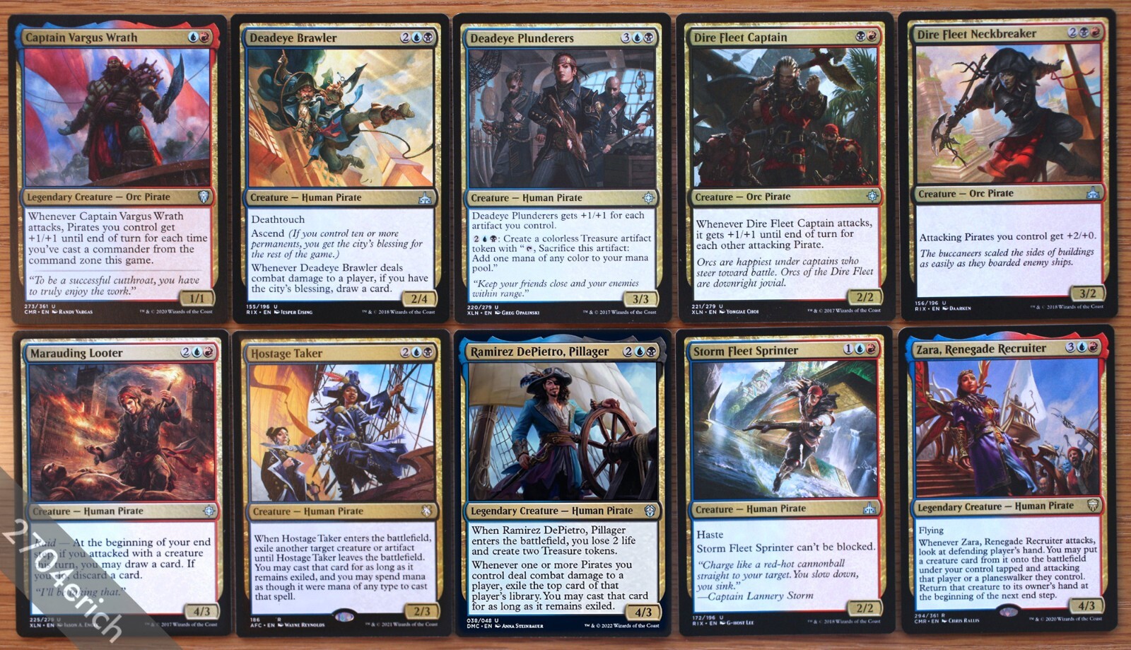 Set of 10 Gold Multi-Color Pirate Cards *NM* (English Magic MTG ) Hostage Taker