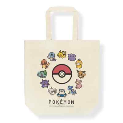 Pokemon Tote Bag Pikachu Snorlax Gengar Bulbasaur Kodak Yadon
