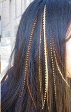 4-7 inch Natural Dark Browns, Beige Mix 100 Real Hair 5Feather Extensions bond