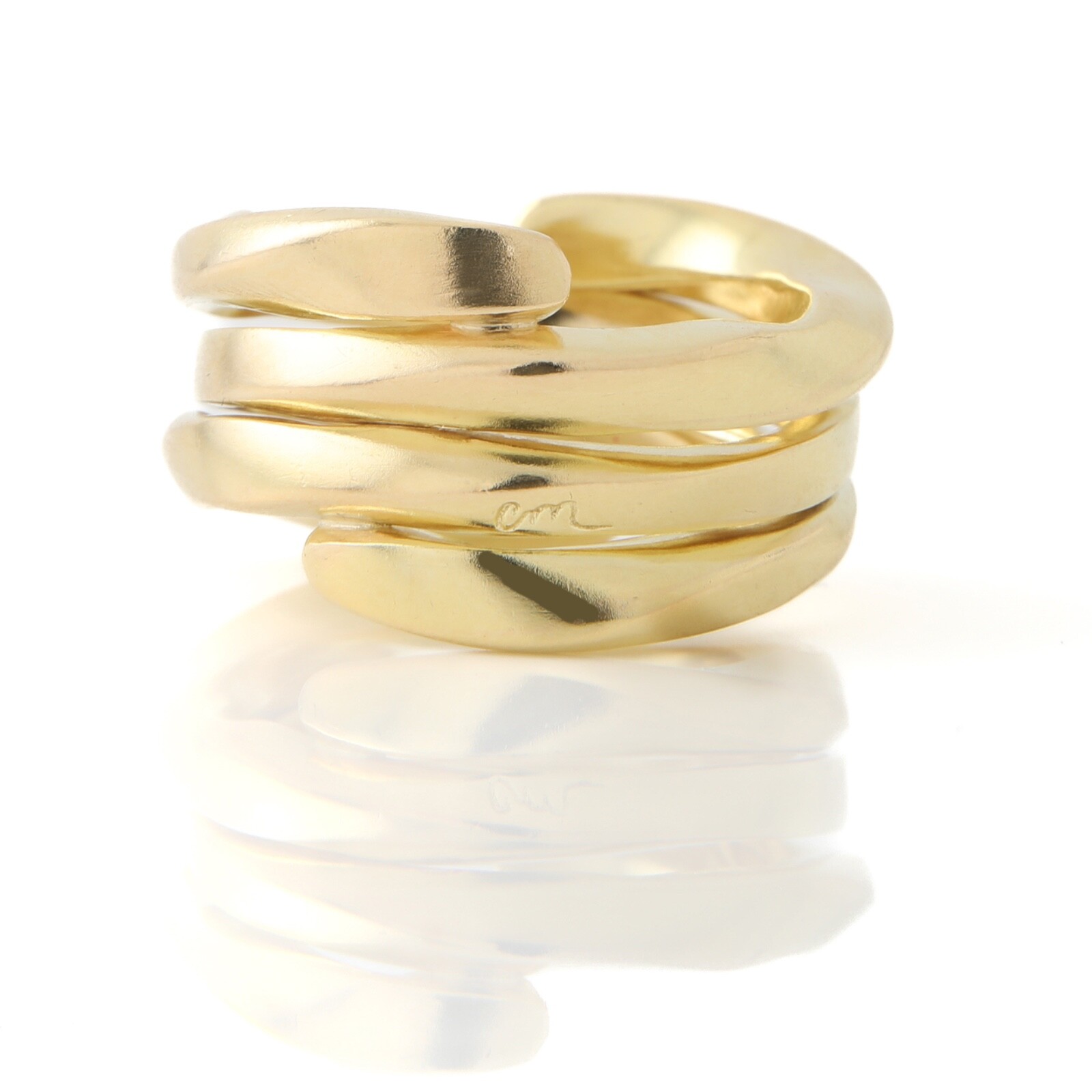 H. Stern. Four Row Twisted Coil Ring 18k Yellow Gold