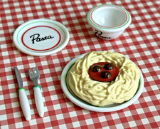 Barbie Kitchen Littles Italian Pasta Dinner New Condition