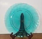 JEANNETTE SWIRL ULTRAMARINE DEPRESSION GLASS 13" PLATTER