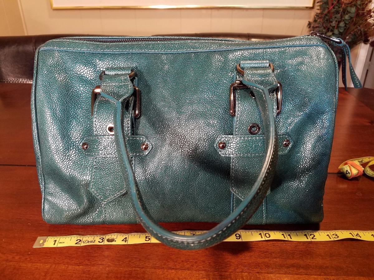 Longchamp Kate Moss Gloucester Metallic Blue Perle De Caviar