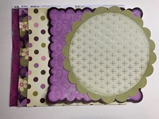 BO BUNNY "JAZMYNE" GLITTERED HEAVY PAPERS AND DIE CUTS APPROXIMATELY 12X12 