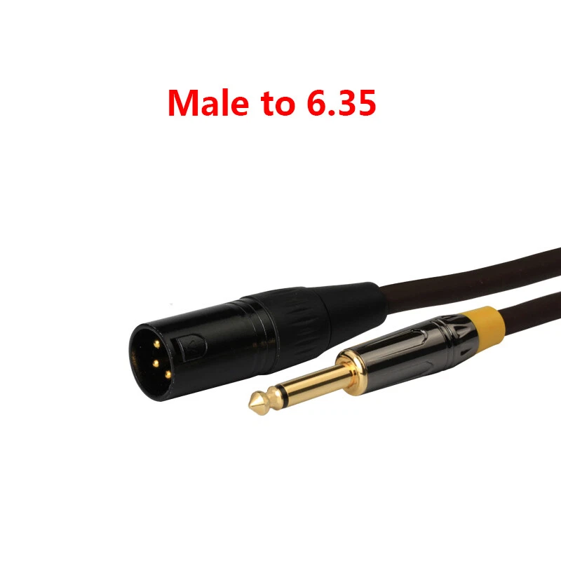 Male XLR To 6.35mm/Female to 6.35 Stereo Jack 3 Pin XLR Mic Cable Balanced Lead - Image 2 of 4