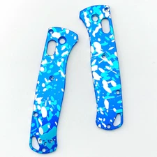 1 Pair Aluminum Alloy Fold Knife Handle Scales for Benchmade Bugout 535 Knives