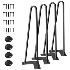 Elegant 16 Inch Hairpin Legs with Floor Protectors - Perfect for Coffee Tables