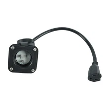 16" 15Amp NEMA 5-15 AC Power Plug Inlet Port Extension Cord for RV Camper 125V