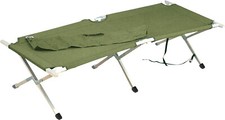 Olive Drab Oversized Aluminum Folding Cot Large Camping Sleeping