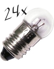 24x 14 Miniature Light Bulbs, 2.47 V, 0.3 A E10 Screw Base G-3.5 Shape