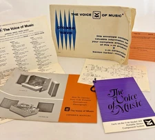Vintage Voice of Music V-M Manuals & Warranty Lot for Models 363 and 369 (6 pcs)