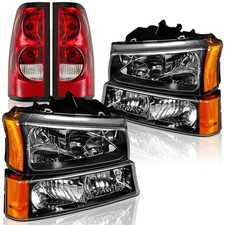 Headlights and Taillights Assembly Combo Kits for 2003-2006 Chevy Silverado 1...