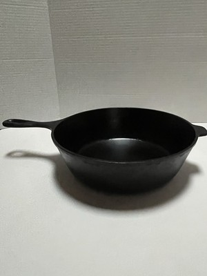 Lodge Deep Three-Notch Iron Skillet 10.25  X 3'' Deep - Restored & Seasoned