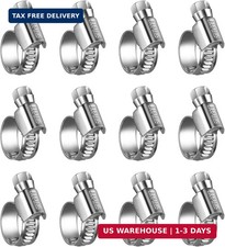 Non-Slip Stainless Steel Worm Gear Hose Clamps 3/8 to 5/8" 10-16mm SAE Size 4