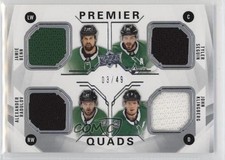 2018 Upper Deck Premier Quads 3/49 Jamie Benn Tyler Seguin Alexander Radulov g2u