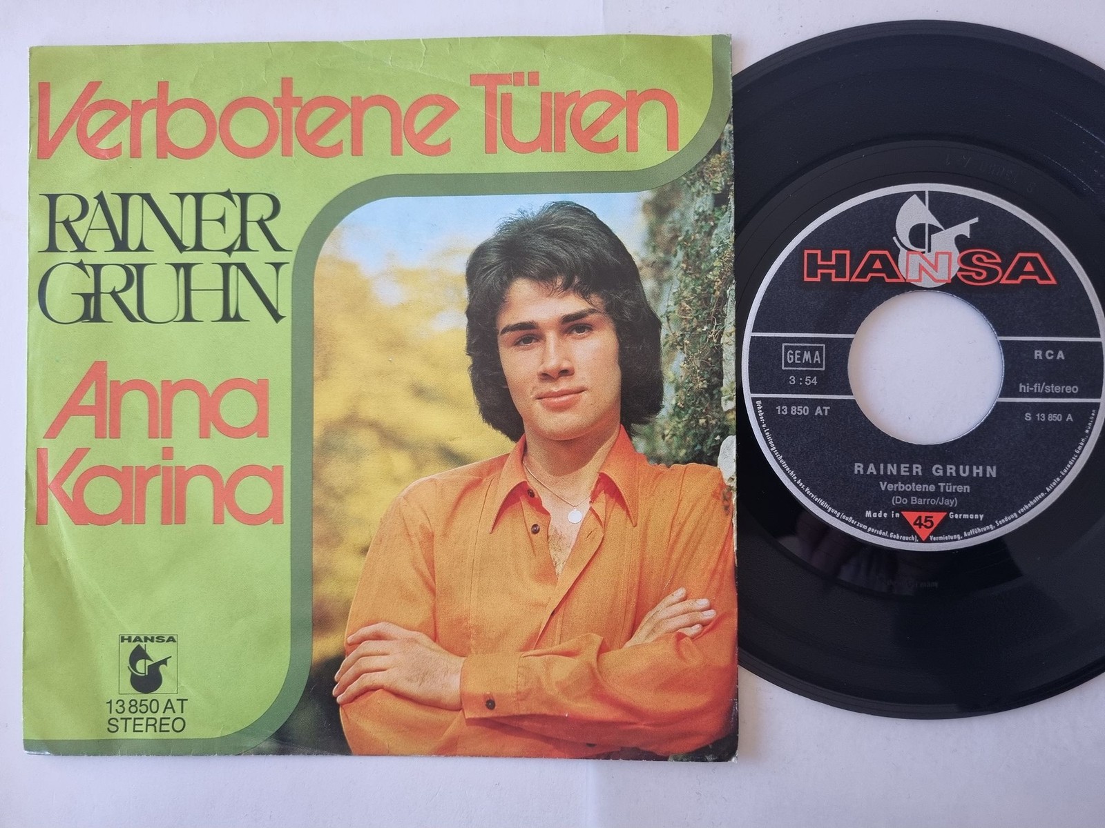 Rainer Gruhn - Verbotene Türen 7'' Vinyl Germany