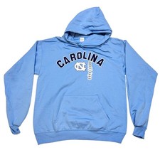 UNC Carolina Tar Heels Hoodie Hanes Sweatshirt Men Medium Light Blue New