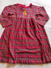 Disney store Winnie Pooh Red Green Plaid vintage girls XS 5/6 holiday Nightgown