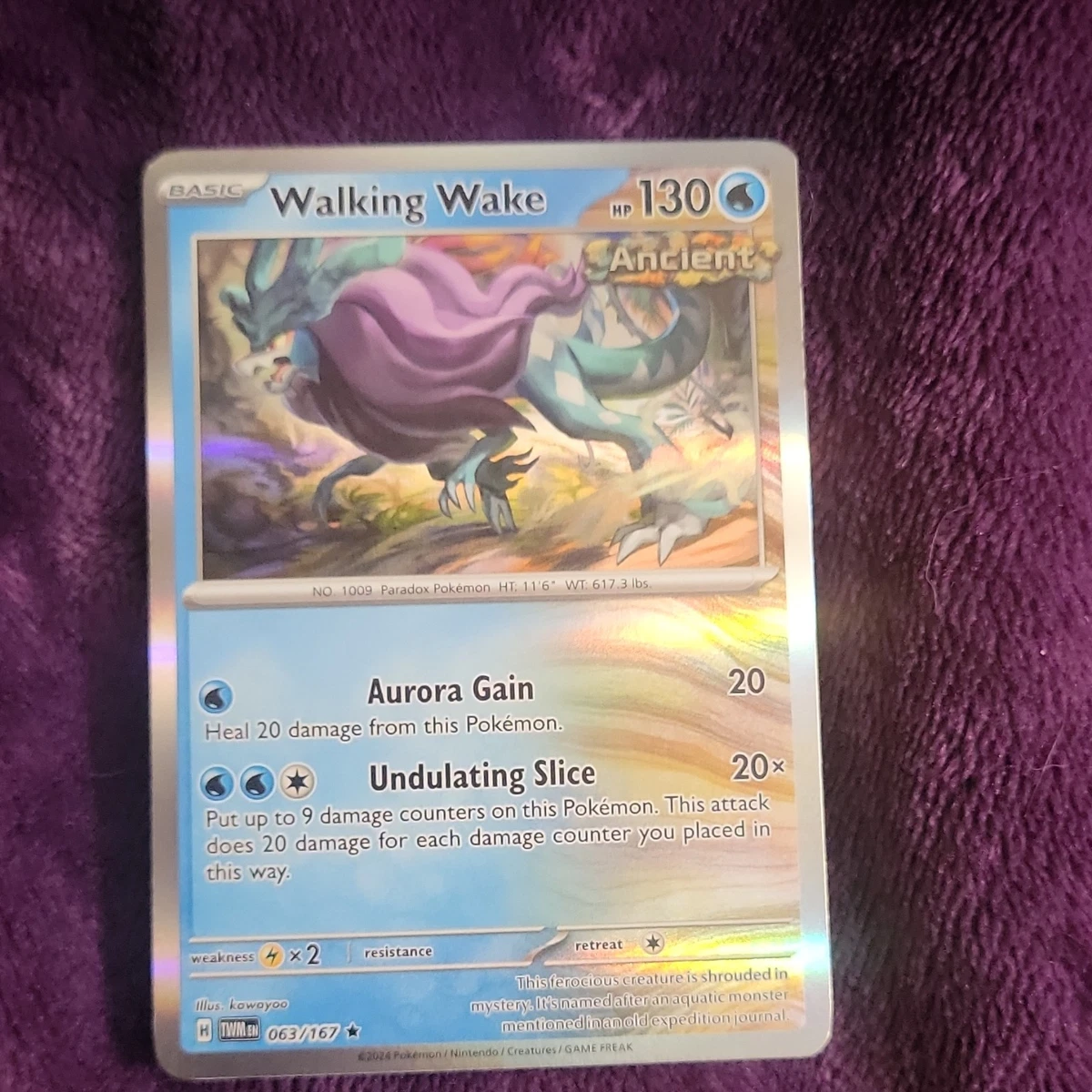 walking wake pokemon card value Pokémon TCG Cards for sale RarityRare Hit Points130 HP Water Aurora Gain (20 Heal 20 damage from this Pokémon.) Water Walking Wake ex #189 Prices